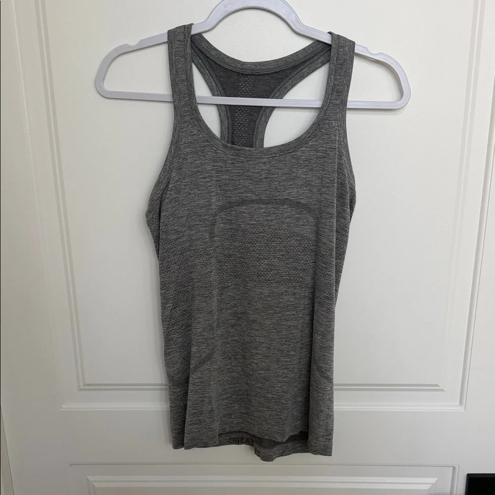 lululemon athletica Heather Gray Racerback Tank Top